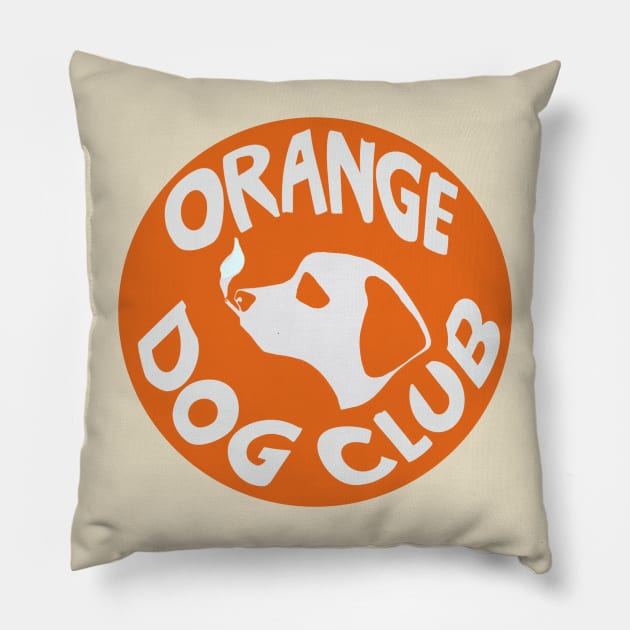 Orange Dog Club Logo Pillow by Orange Dog Club