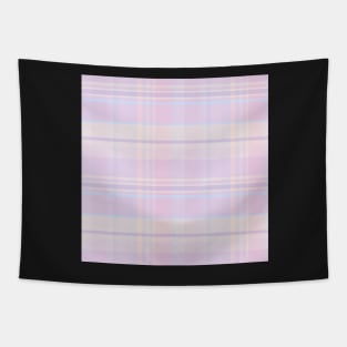 Pastel Aesthetic Iona 2 Hand Drawn Textured Plaid Pattern Tapestry