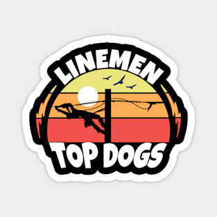 Lineman Top Doggies Magnet