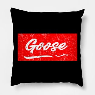 goose band red vintage Pillow