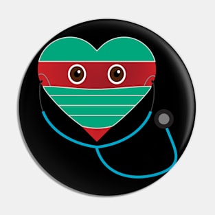 Masked Heart - Doctors Pin