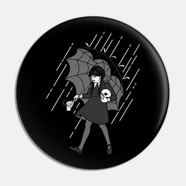 Salty Goth Girl Pin by Lauderdalle