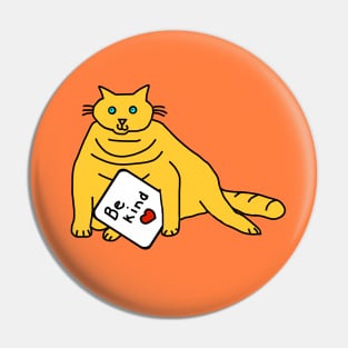 Kitty Cat says Be Kind Pin