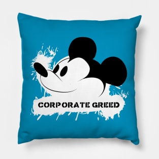 Corporate Greed Mouse - White Pillow