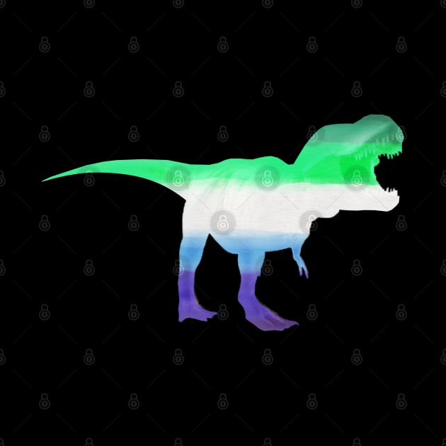 Subtle MLM T-rex - Gay (Men Loving Men) Love Dinosaur by CottonGarb