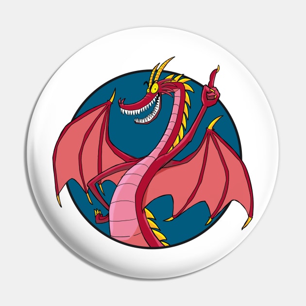 Hildegard Gretchwyrm in a circle Pin by Slack Wyrm