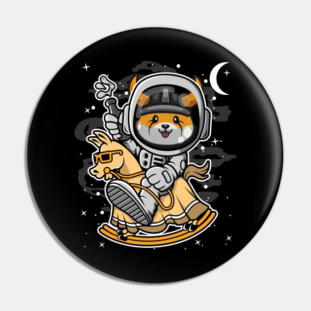 Astronaut Horse Floki Inu Coin To The Moon Floki Army Crypto Token Cryptocurrency Blockchain Wallet Birthday Gift For Men Women Kids Pin by Thingking About