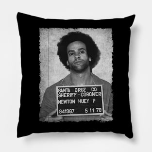 Huey Newton - Mugshot Pillow