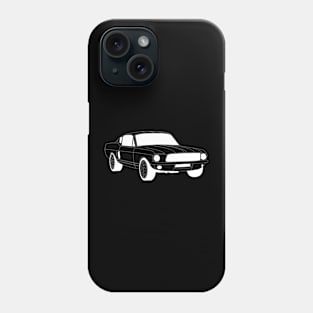 FF Ford Mustang White Outline Phone Case