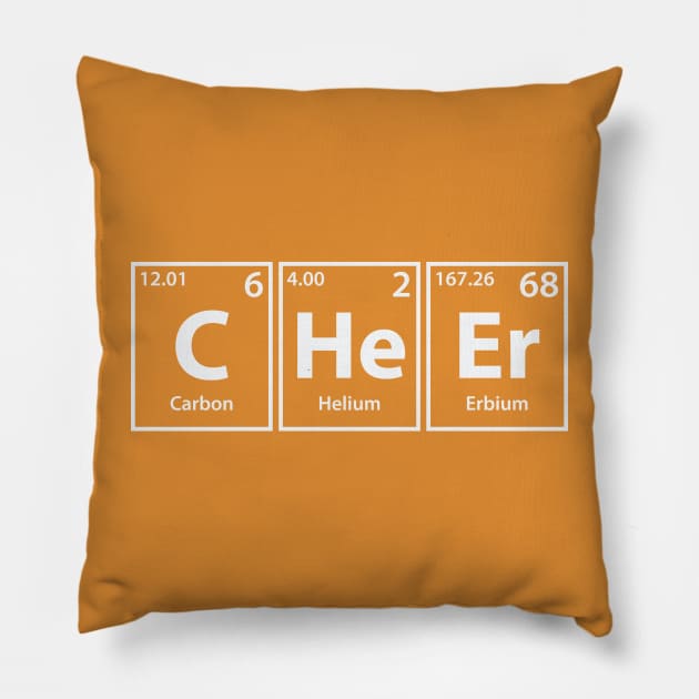 Cheer (C-He-Er) Periodic Elements Spelling Pillow by cerebrands