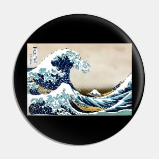 Great wave pixel Pin