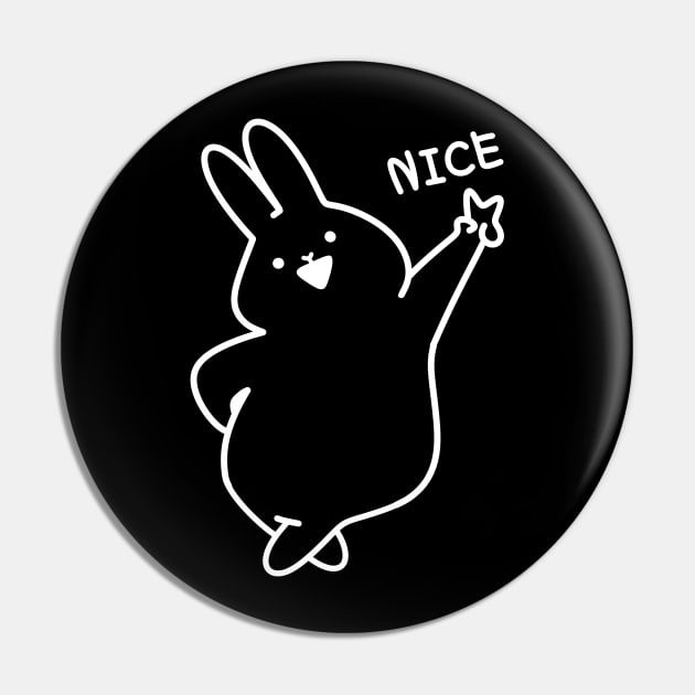 Cute Bunny with Peace Fingers White | Cute Gift Ideas | Handmade Illustrations by Atelier Serakara Pin by Atelier Serakara