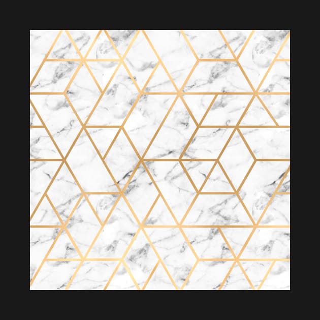 Marble & Gold Geo Lines by Blue-Banana