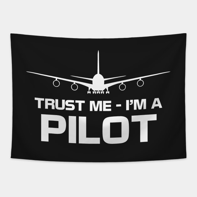 Trust Me I'm a Pilot Tapestry by Mariteas