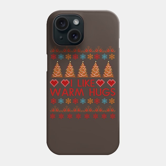 I Like Warm Hugs Pixel Design Phone Case by FlyingWhale369