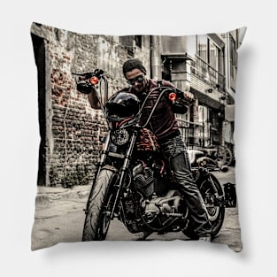 Harley Rider Cool Biker Gift Design Pillow