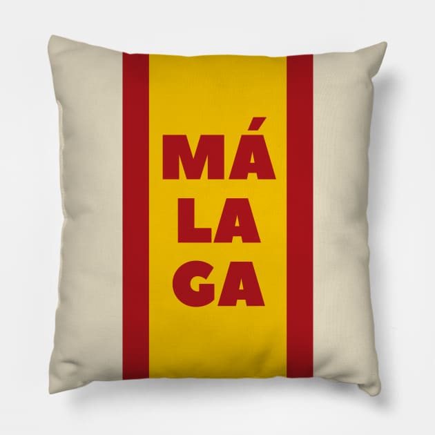 Málaga in Spanish Flag Color Vertical Pillow by aybe7elf