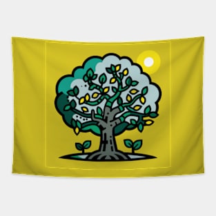 Graphic Tree Shirt Tapestry