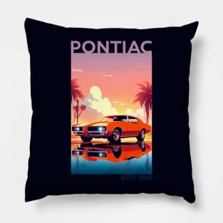 Timeless Thrills: The 1969 Pontiac GTO Tribute Design Pillow