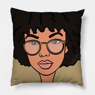 Nerdy Black Girl Pillow