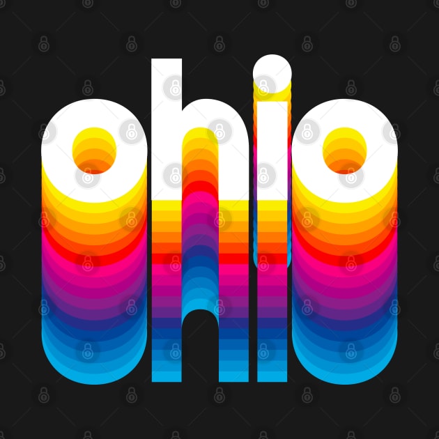 Buckeye State Pride - Rainbow Design I Love Ohio by Vector Deluxe