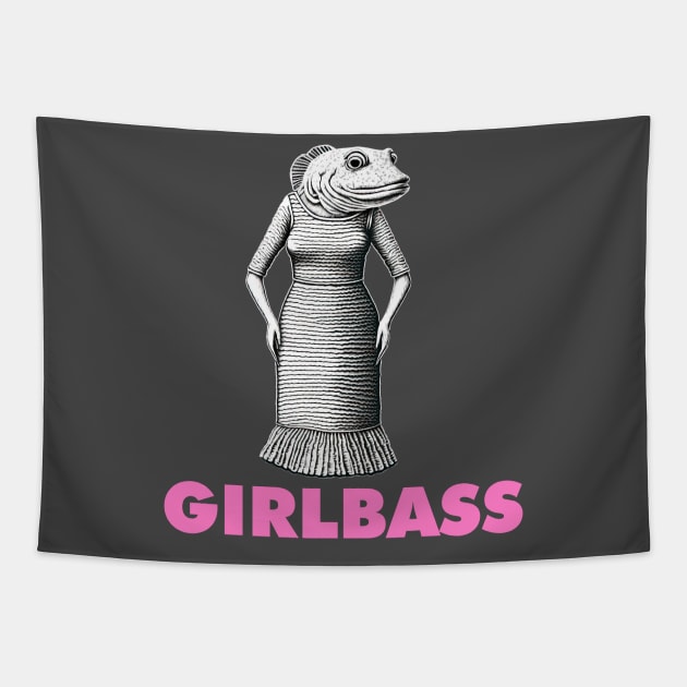 Girl Bass Tapestry by PhilFTW