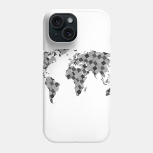 Patch up the World (black and white) Phone Case