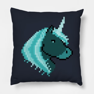 Pixel Spectral Black Unicorn Pillow