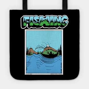 Fisherman Boating Out On The Lake Fishing Novelty Gift Tote