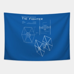 TIE Fighter Blueprints Tapestry