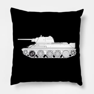 Soviet T-34-76 tank of the 1943 model Pillow