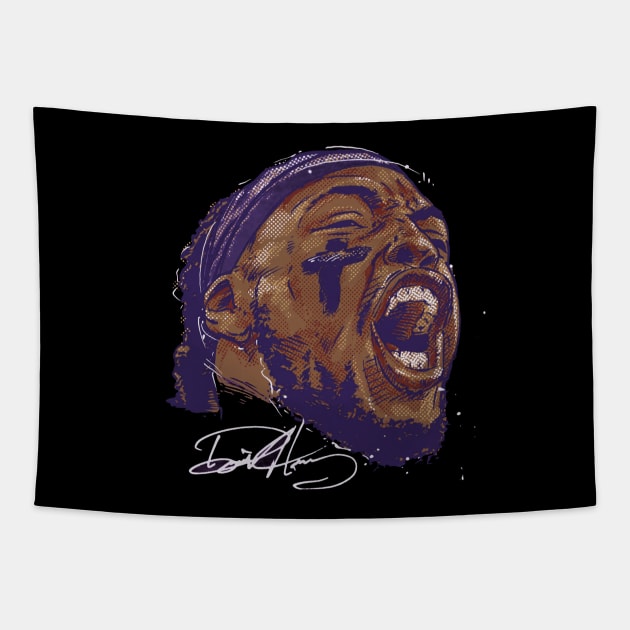 Derrick Henry Baltimore Scream Tapestry by artbygonzalez