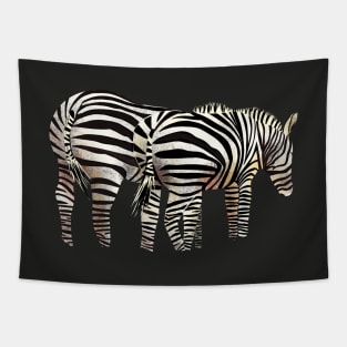 Butts of zebras Tapestry