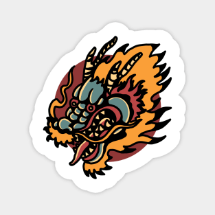 oriental dragon tattoo Magnet