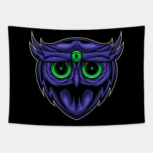 Head Owl Tapestry