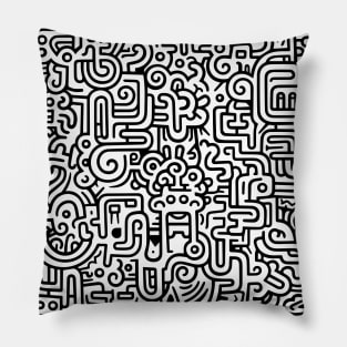 Pop Art Abstract (Haring Inspired) Pillow