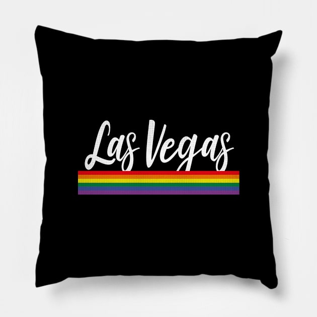 Las Vegas, Nevada - NV Pride Simple Rainbow Pillow by thepatriotshop