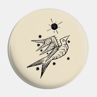 Swallow Season (Black) Pin