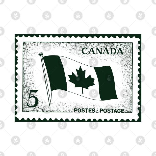 Canada Flag Postage Stamp by Danielleroyer