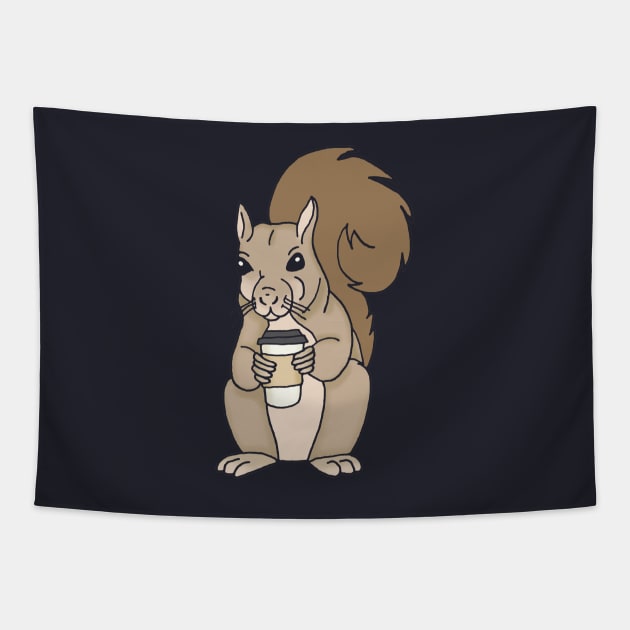 Caffeinated Squirrel Tapestry by Downtown Rose