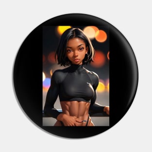 Hot, Fit, Anime Girl of Color Pin