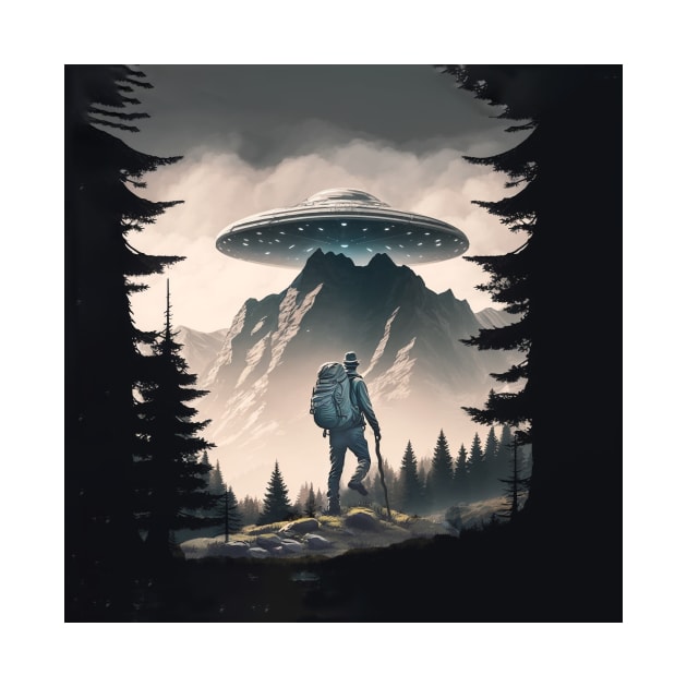 Hiker UFO Mountains Missing People by candiscamera