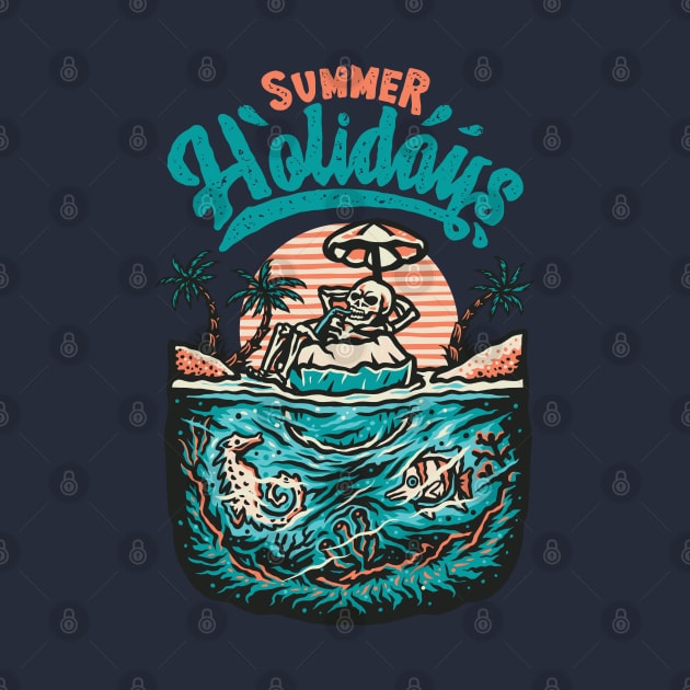 skeleton summer by designtshirtcity