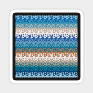 Pattern with waves Magnet