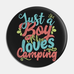 Just A Boy Who Loves Camping Gift product Pin