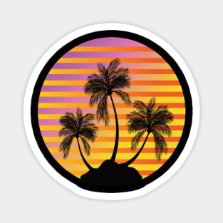 Palm Tree and Sun Tropical Vibe Magnet