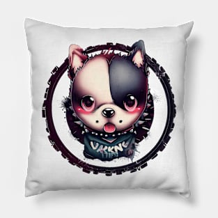 Cute Dog Smash the State Punk Style Pillow