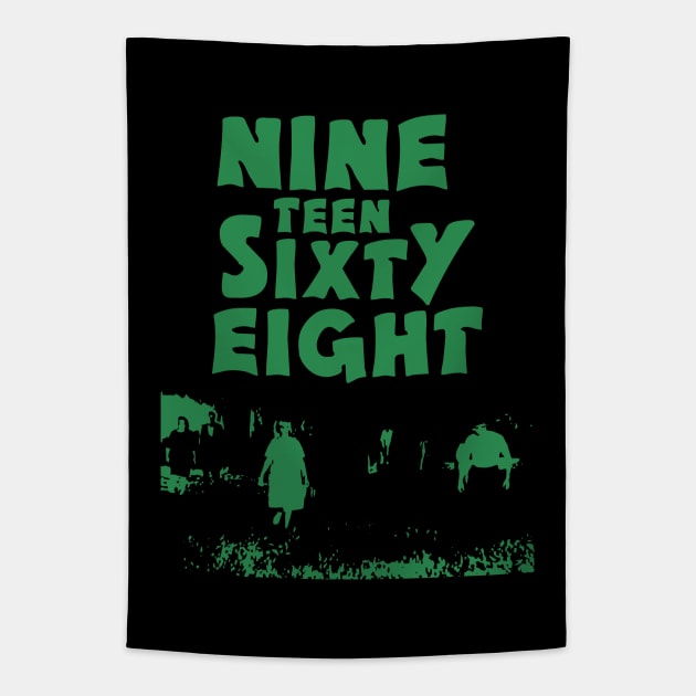 1968 Zombie Movie Tapestry by GloopTrekker