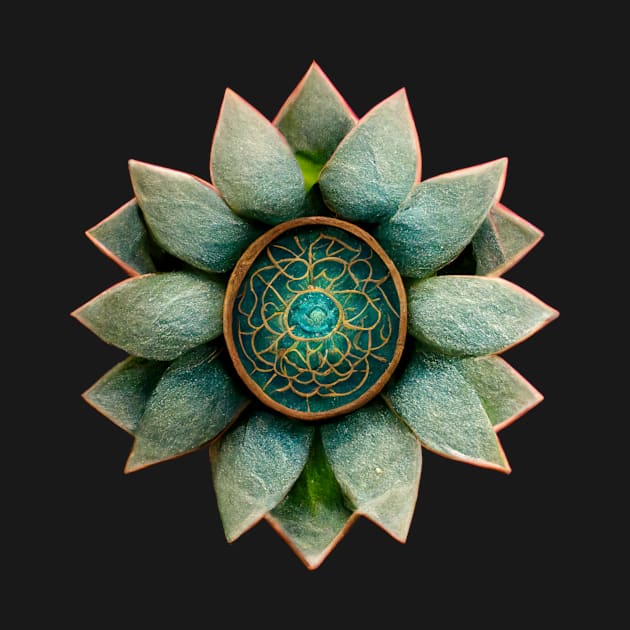 Succulent ornate flower mandala by StoneyPhenix