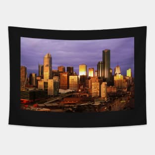 Melbourne at sunset, from Docklands Tapestry